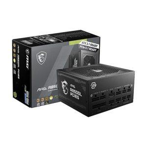 MSI MAG A850GL PCIE5, Fully Modular Compact Gaming 850W Power Supply